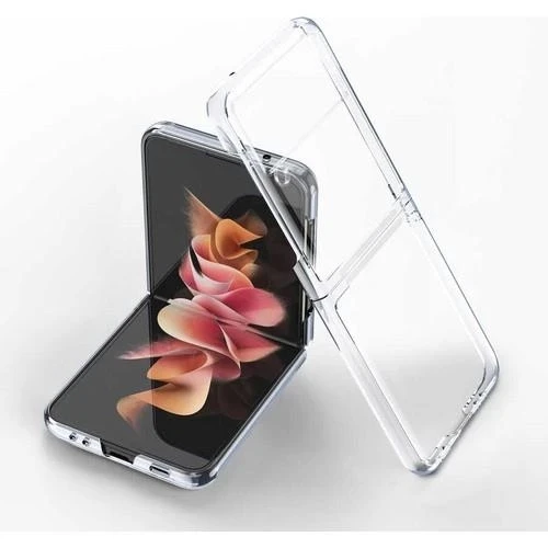 Samsung Z Flip 4 Şeffaf Korumalı Silikon Telefon Kılıfı & Kılıf ürün görseli 1