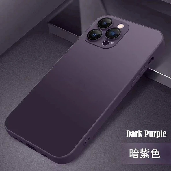 İphone 14 Plus Mat Elektro Cam Telefon Kılıfı - Resim 5