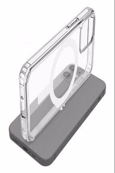 İphone 14 Plus Magsafe Şeffaf Telefon Kılıfı ürün görseli 1