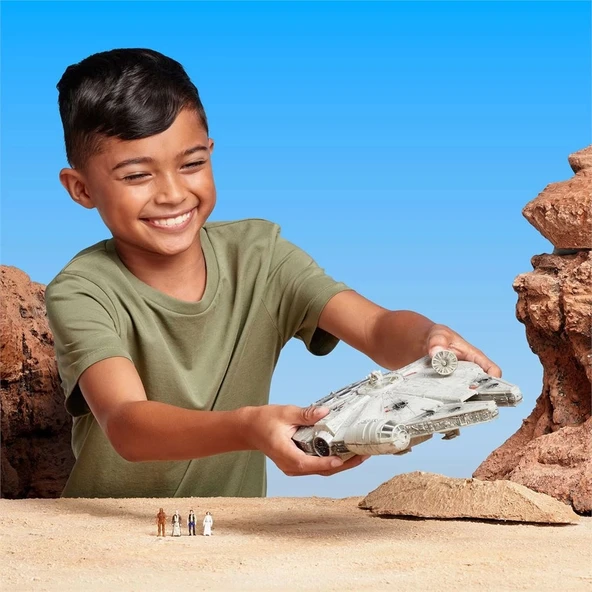 Star Wars Millennium Falcon ve Mikro Figür Seti SWJ0022 - Resim 4