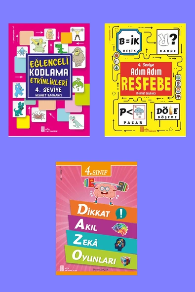 4.Sınıf Eğlenceli Kodlama+Resfebe+Dikkat Akıl Zeka Oyunları ürün görseli 1