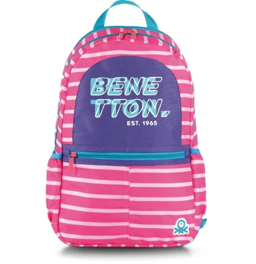 Benetton Sırt Çantası Pembe Kod:03752 Okul Çantası Lisanslı Orijinal ürün görseli 1