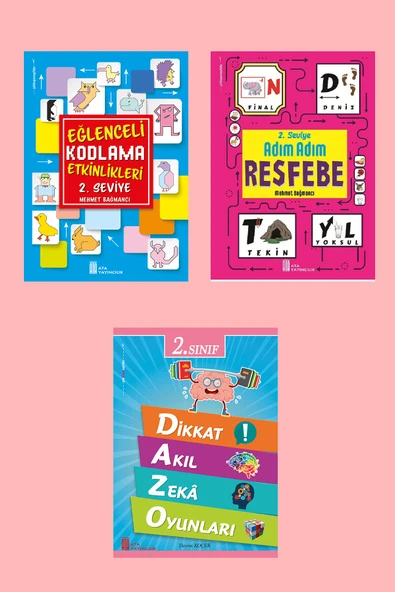 2.Sınıf Eğlenceli Kodlama+Resfebe+Dikkat Akıl Zeka Oyunları ürün görseli 1