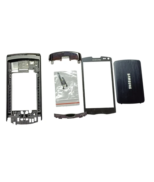 Samsung S5830 Kasa Samsung Galaxy S5830 Uyumlu Siyah Renk Orta Kasa Ön Arka Kapak Tuş Takımı ürün görseli 1