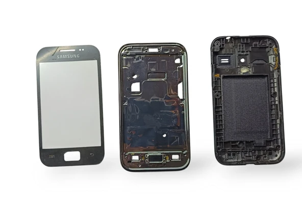 Samsung S7500 Kasa Samsung Galaxy S7500 Uyumlu Siyah Renk Orta Kasa Ön Arka Kapak Tuş Takımı ürün görseli 1