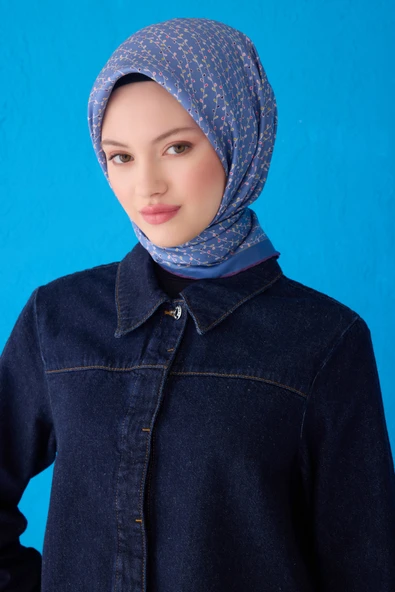 Saf İpek Eşarp 4128D (Twill İpek) - Resim 5