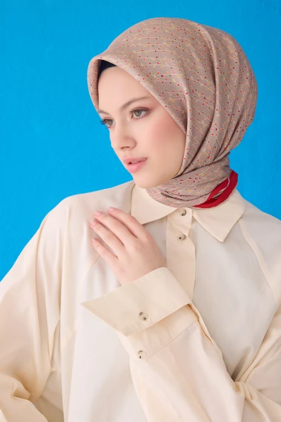 Saf İpek Eşarp 4128D (Twill İpek) ürün görseli 1