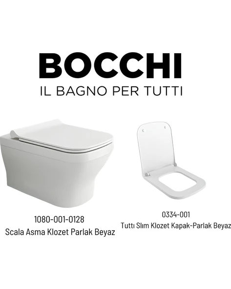 Scala Asma Klozet, Bocchi Yavaş Kapanan Kapak 1080-001-0128 ürün görseli 1