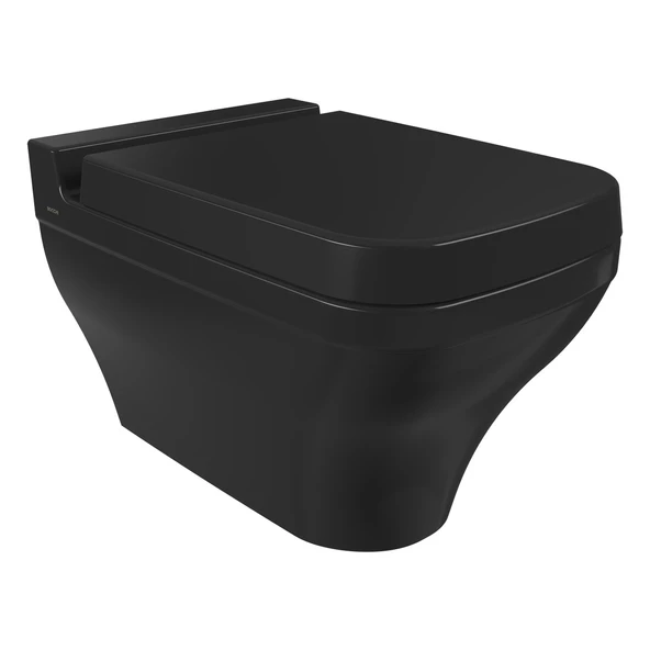 Bocchi  Scala Asma Klozet, Yavaş Kapanan Kapak 1080-005-0128 Parlak Siyah ürün görseli 1