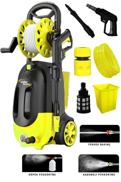 Maxstar 10 Metre Hortum 180 Bar Yüksek Basınçlı Ayarlı Çesme Kovadan Çekme Bahçe Oto Yıkama Makinesi ürün görseli 1