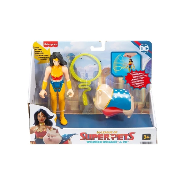Fisher Price Imaginext Dc League Of Super Pets Kahramanlar ve Hayvanlar HGL01 - Wonder Woman&pb ürün görseli 1