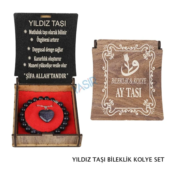 KUTULU KOLYE BİLEKLİK SETİ YILDIZ TAŞI ürün görseli 1