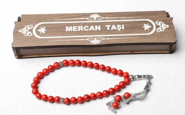 KUTULU 33 LÜ TESBİH MERCAN TAŞI ürün görseli 1