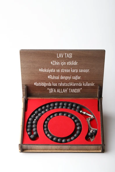 KUTULU 33 LÜ TESBİH BİLEKLİK SETİ LAV TAŞI ürün görseli 1