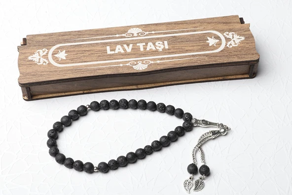 KUTULU 33 LÜ TESBİH LAV TAŞI ürün görseli 1