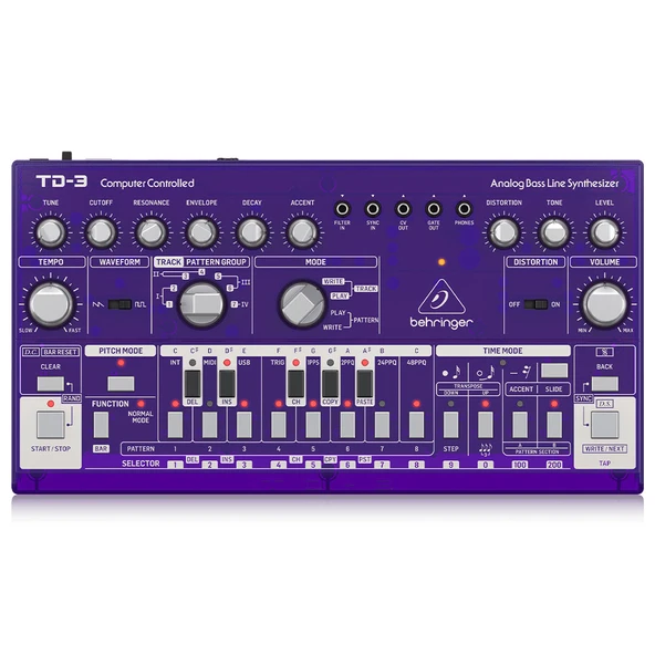 BEHRINGER TD-3-GP Analog Bass Line Synthesizer (Mor) ürün görseli 1
