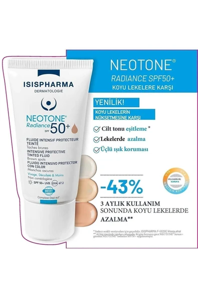 Isis Pharma Neotone Radiance Spf 50 Teinte Medium 30 ml ürün görseli 1