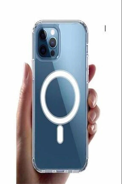 İphone 14 Plus Magsafe Şeffaf Telefon Kılıfı - Resim 2