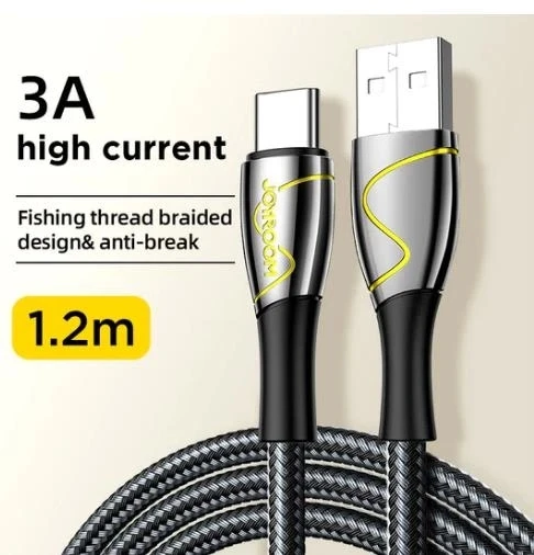 Joyroom 1,2 mt Usb Lighting Metal Kopmaz Kablo ürün görseli 1