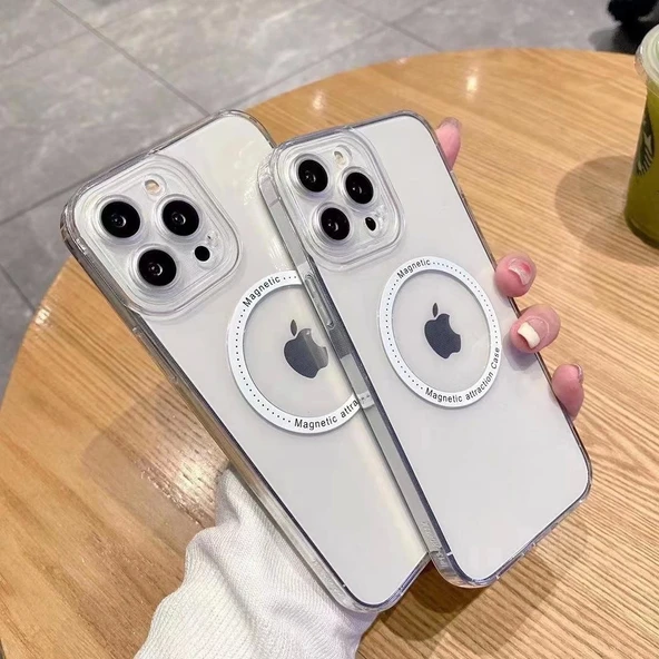İphone 11 Magsafe Uyumlu Şeffaf Telefon Kılıfı - Resim 5