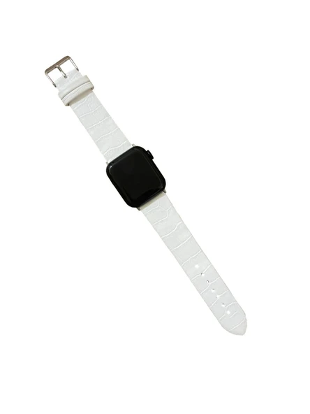 İphone Watch Deri Kopçalı Kordon (42-44-45 mm Uyumlu) ürün görseli 1