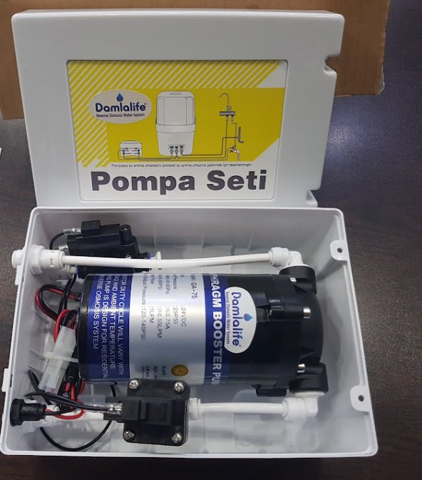 Damlalife Su Arıtma Cihazı Pompa Seti 75 80 100 Gpd Uyumlu ürün görseli 1
