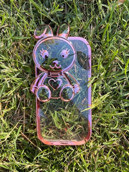 İphone 14 Stantlı Rabbit Silikon Telefon Kılıfı ürün görseli 1