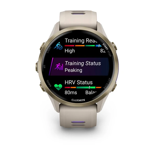 Garmin Forerunner 970 Soft Gold Titanyum | Gri - Resim 6