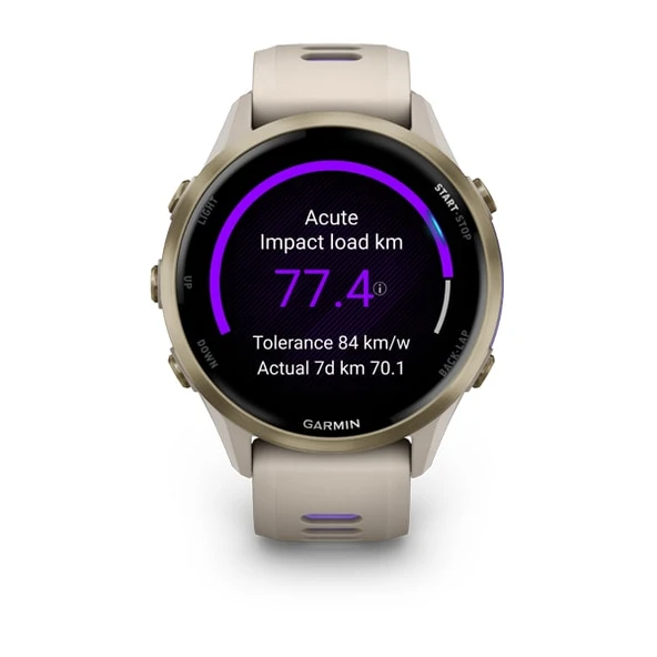 Garmin Forerunner 970 Soft Gold Titanyum | Gri - Resim 4