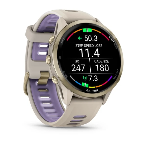Garmin Forerunner 970 Soft Gold Titanyum | Gri - Resim 3