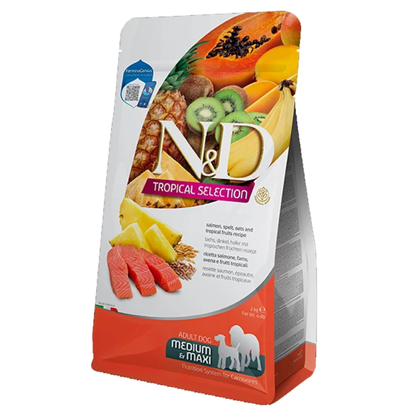 N&D Tropical Somonlu Tropikal Meyveli Yetişkin Köpek Maması 2 Kg ürün görseli 1