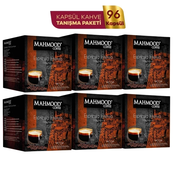 Mahmood Coffee Espresso Kapsül Tanışma Paketi Dolce Gusto Uyumlu Kapsül Kahve Fırsat Paketi 16 Adet X 6 Paket ürün görseli 1