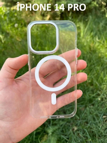 İphone 14 Pro Hybrid Magsafe Animasyonlu Sararmaz Kılıf ürün görseli 1
