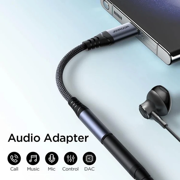 Joyroom Arama Destekli Ses Adaptörü Type-C - 3.5 mm - Resim 2