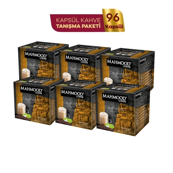 Mahmood Coffee Cappuccino Kapsül Tanışma Paketi Dolce Gusto Uyumlu Kapsül Kahve Fırsat Paketi 16 Adet X 6 Paket ürün görseli 1