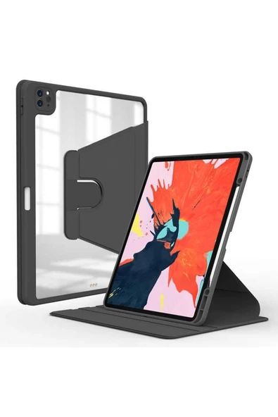 İpad Mini 6 Uyumlu Kılıf Katlanır Kalem Bölmeli Standlı Uyku Modlu Akıllı Telefon Kılıfı ürün görseli 1