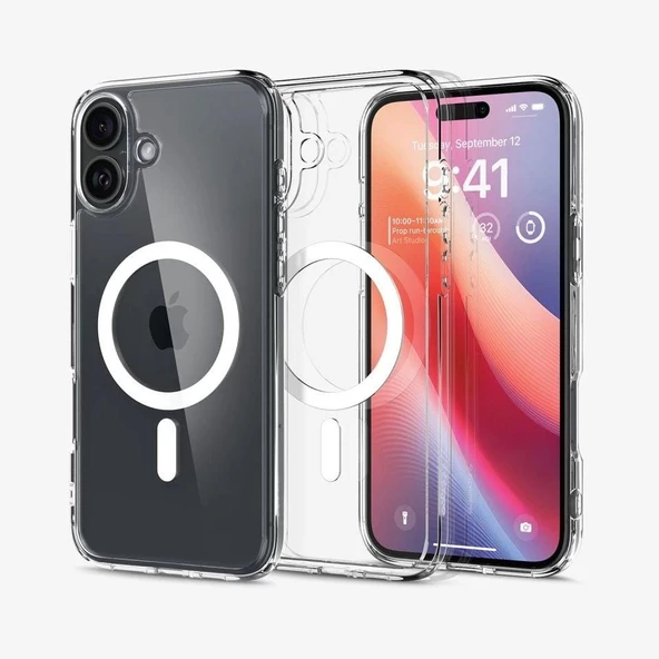 iPhone 16 Plus Kılıf Crystal MagSafe Özellikli Şeffaf ürün görseli 1