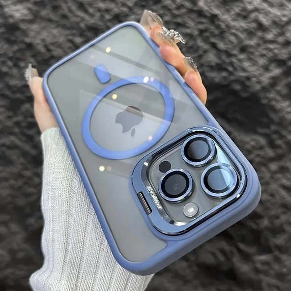 iPhone 11 Uyumlu Kılıf Klon Stantlı + Lens Korumalı MagSafe Telefon Kılıfı ürün görseli 1