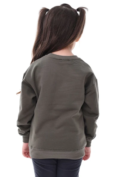 2'li Basic Şardonlu Çocuk Sweatshirt 3-10 Yaş Hardal-Antrasit - Resim 6