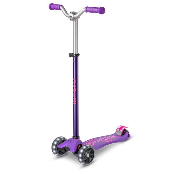 Micro Maxi Deluxe Pro LED 3 Tekerli Işıklı Çocuk Scooter Purple Pink ürün görseli 1