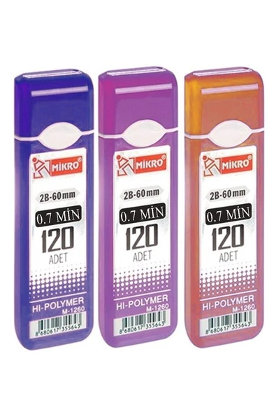 Kalem Ucu 120 li 0.7 mm 2B 3 Paket Çoklu Versatil Kalem Uç Mekanik Uçlu Otomatik Kurşun Mikro Kalem Ucu 60 mm Yumuşak ürün görseli 1