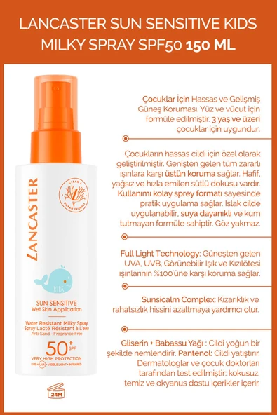 Lancaster Sun Kids Sensitive Spf 50 Sprey 150 ml ürün görseli 1