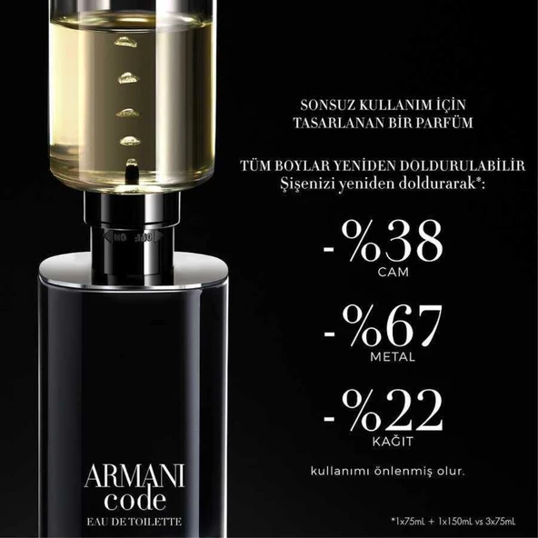 Giorgio Armani Code Refillable Edt 50 ml - Resim 3