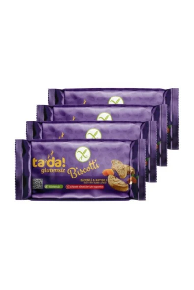 Tada Glutensiz Gluten Free Bademli Kayısılı Bıscotti 110 Gr (4 Adet) ürün görseli 1