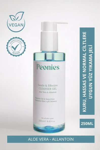 PEONİES Gentle And Effective Cleanser Gel | Kuru, Hassas Ve Normal Ciltlere Uygun Yüz Yıkama Jeli ürün görseli 1