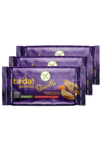 Tada Glutensiz Gluten Free Bademli Kayısılı Bıscotti 110 Gr (3 Adet) ürün görseli 1