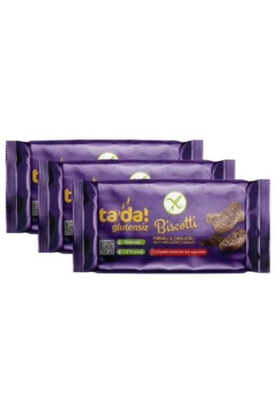 Tada Glutensiz Gluten Free Fındıklı Ve Çikolatalı Biscotti (3 Adet) ürün görseli 1