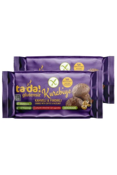 Tada Glutensiz Gluten Free Kahveli Ve Fındıklı Kurabiye 75 Gr (2 Adet) ürün görseli 1