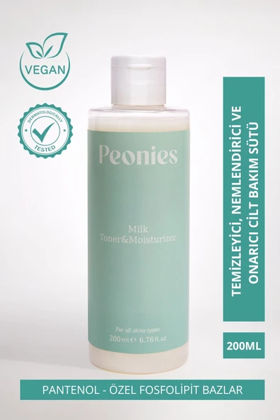 PEONİES Milk Toner & Moisturizer | Temizleyici Ve Nemlendirici Tonik | Tüm Cilt Tipleri ürün görseli 1