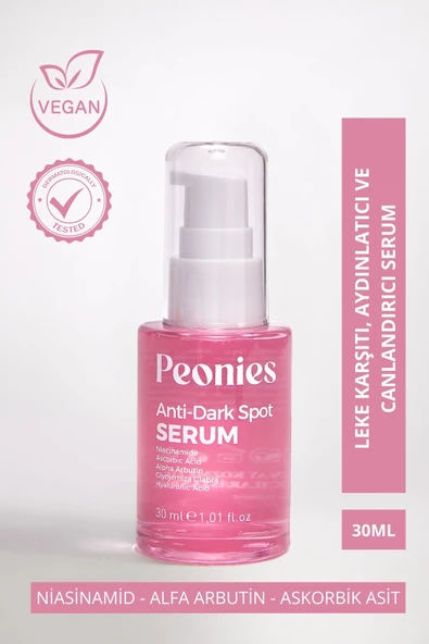 PEONİES Anti Dark Spot Serum | Leke Karşıtı, Aydınlatıcı Serum | C Vit, Arbutin, Niasinamid | Tüm Ciltler ürün görseli 1